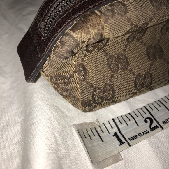 GUCCI Monogram Small Cosmetic Case Dark Brown! - Picture 5 of 8